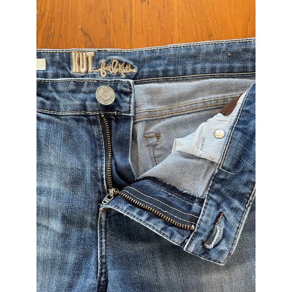 Kut from the Kloth Womens Jeans Size 10 Farrah Baby Bootcut Blue Denim Stretch - Picture 5 of 12